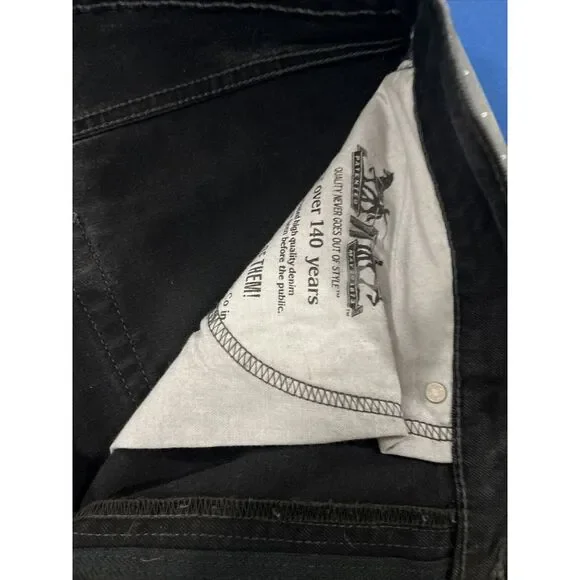 Levi's 522 Men's 36x32 Slim Taper Black Denim Stretch Jeans Fade /‎ Moto